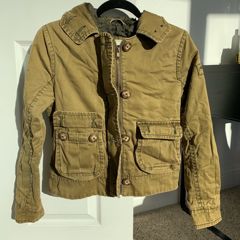 Quilted Hooded Utility Jacket